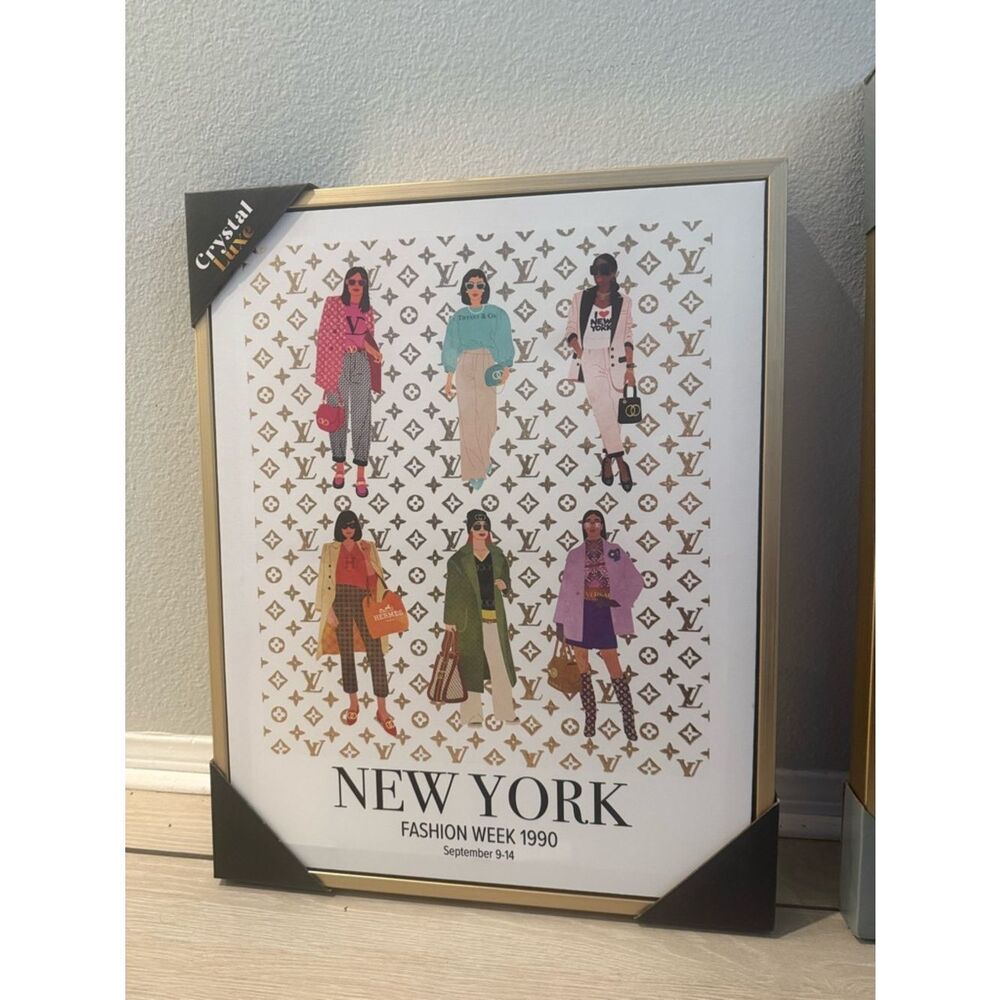 New with tags New York Fashion Week 1990 Framed Art Print - Multicolor